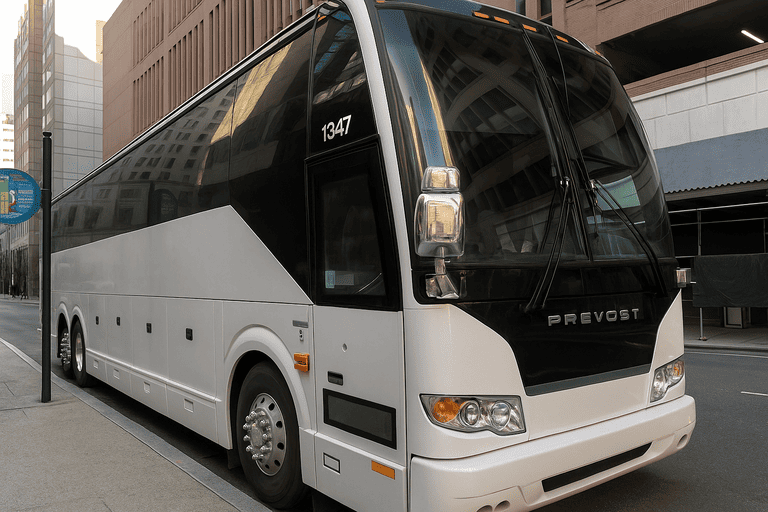 a Charter Bus Rental Baytown coach bus