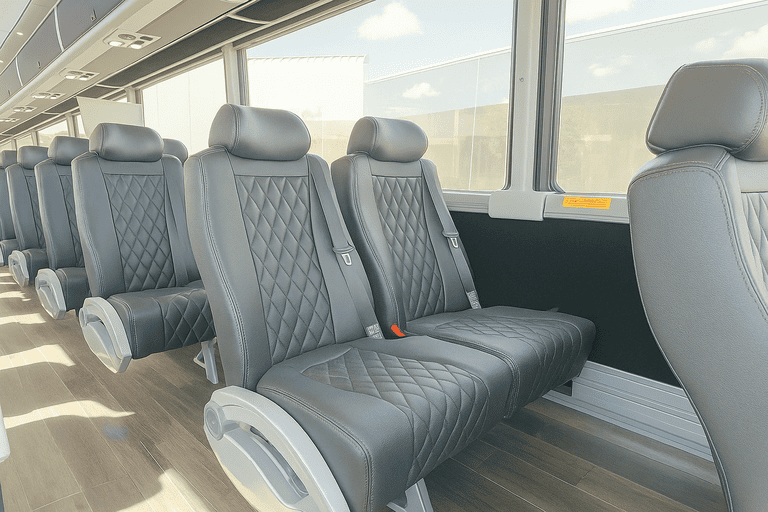 interior of Charter Bus Rental Baytown charter bus